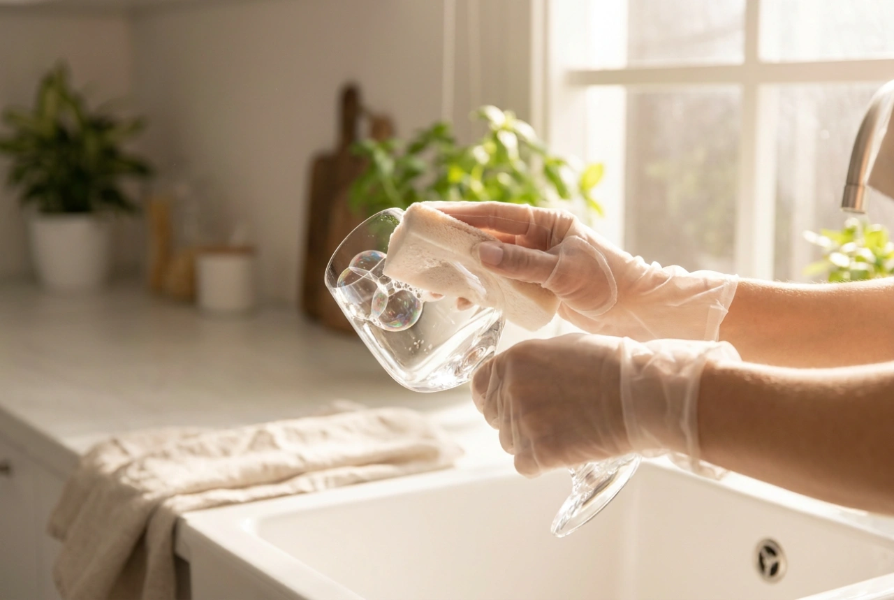 Opvaskeskum og metoden til effektiv rengøring af sart glas