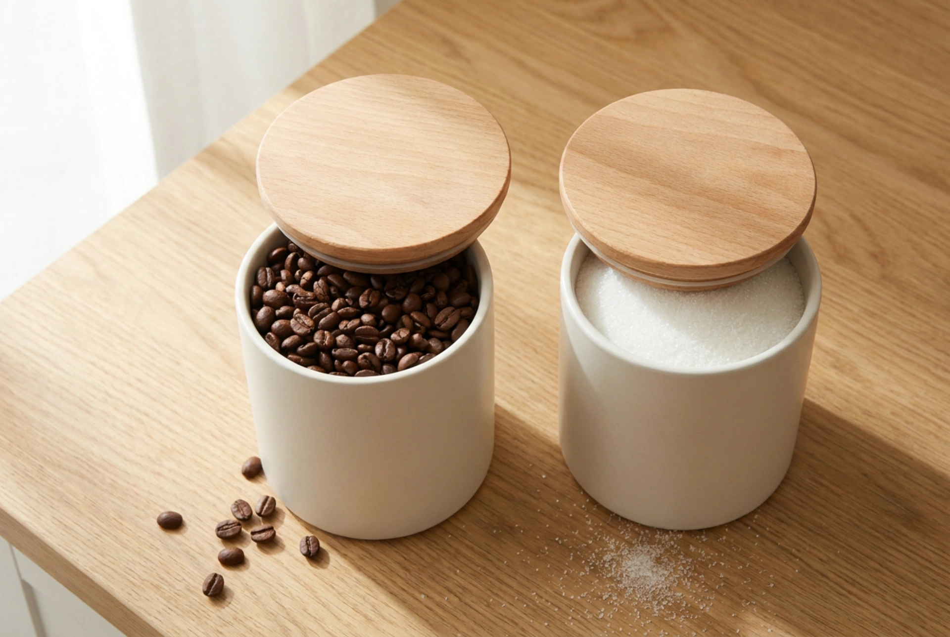 Sådan opbevarer du sukker og kaffe i beholdere uden tab af kvalitet