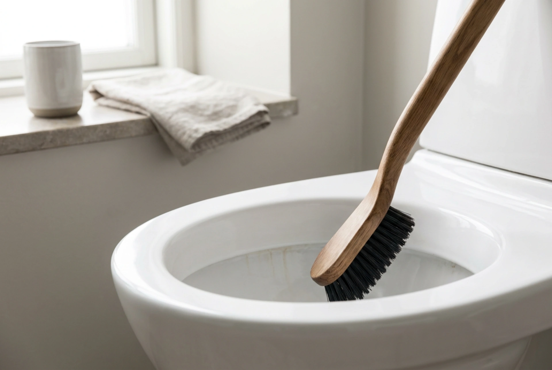 Sådan bruger du toiletbørsten effektivt mod kalkaflejringer