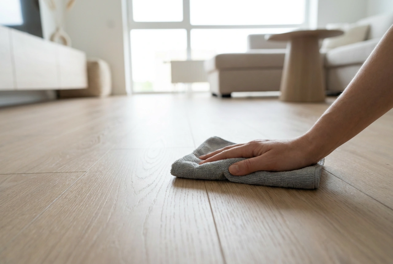 Hvordan man vasker laminatgulve efter renovering uden hævninger og matte striber