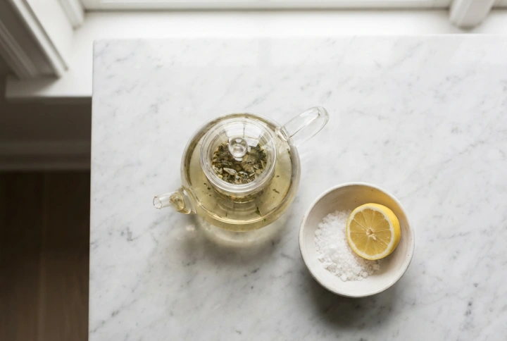 Sådan fjerner du teaflejringer fra en glaskande uden at ridse