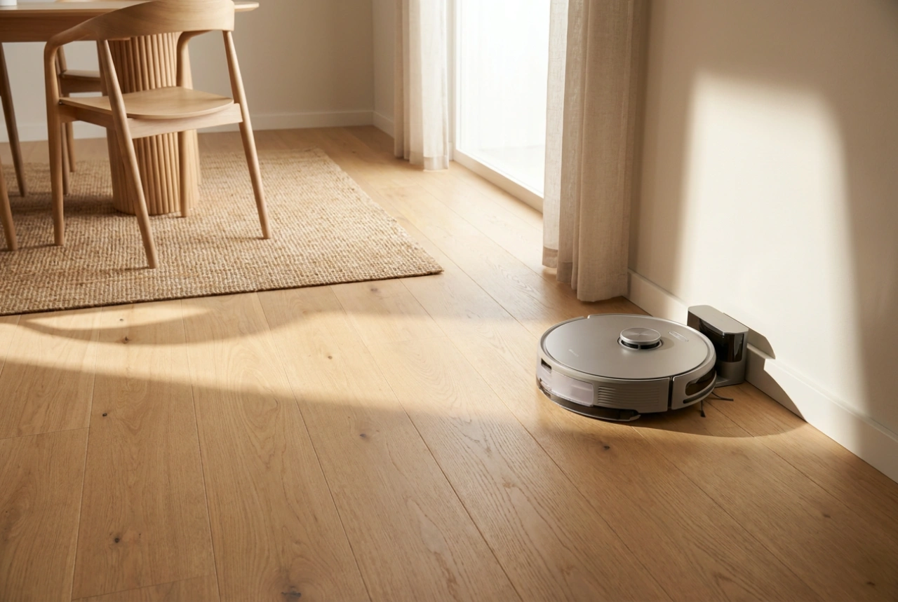 Sådan planlægger du din robotstøvsugers arbejde efter måltider