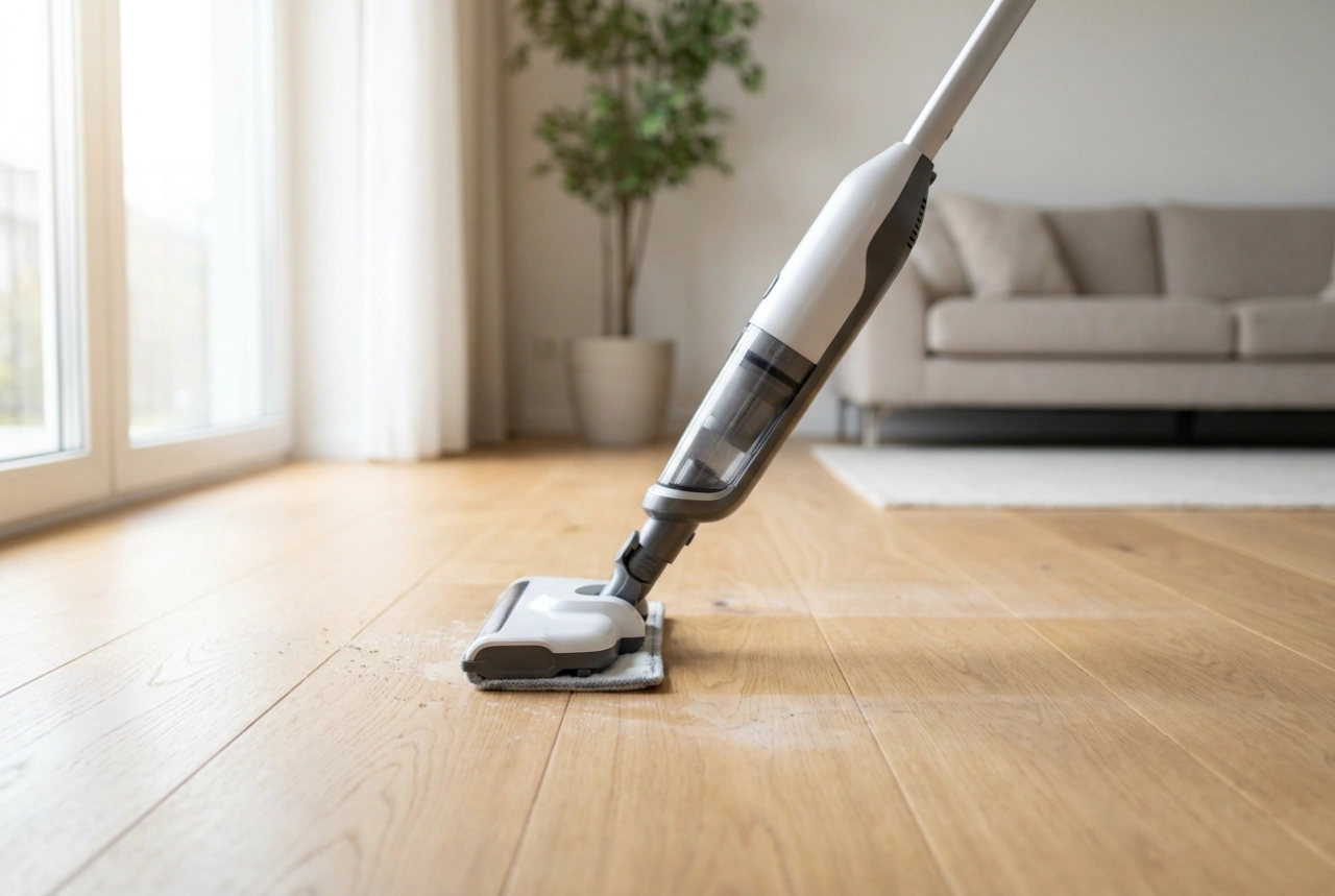 Hvilke overflader er en håndholdt støvsuger med moppefunktion bedst egnet til?
