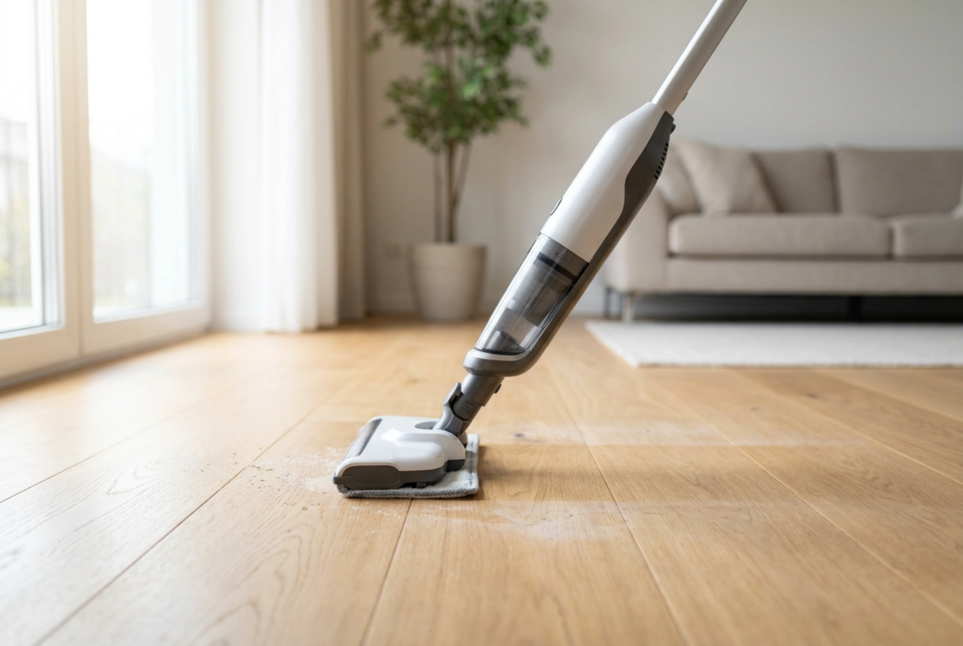 Hvilke overflader er en håndholdt støvsuger med moppefunktion bedst egnet til?
