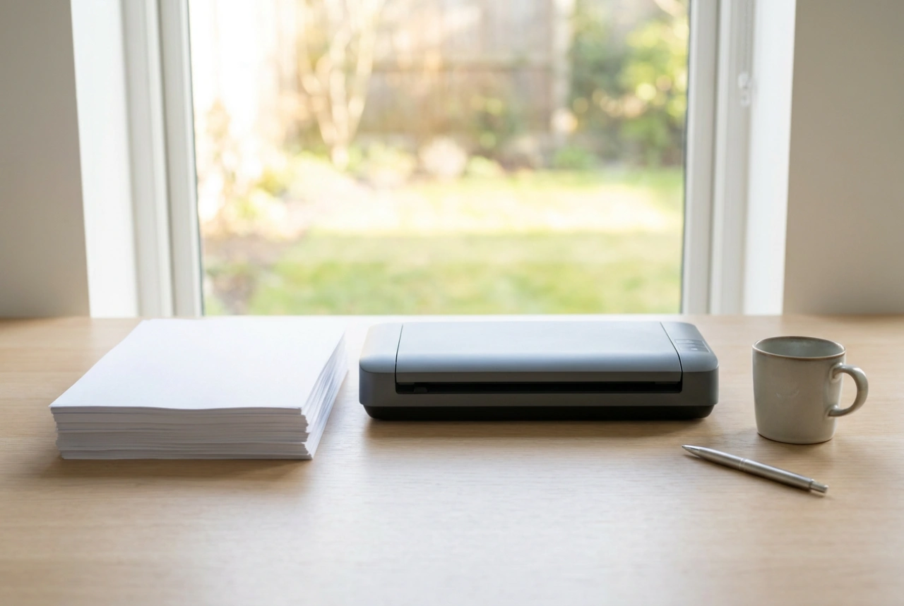 Farvelaserprinter med scanner i den daglige papiradministration