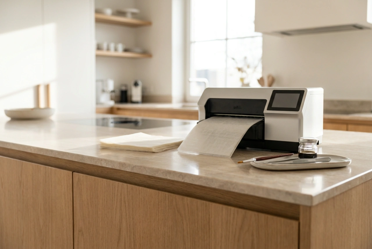 Sådan bruger du en printet sukkerprint- og vaffelprinter til kager derhjemme