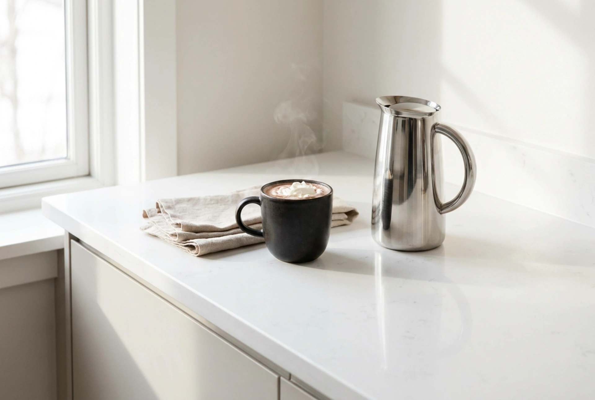 Rengøring af kaffemaskine efter kaffe med chokolade og mælk