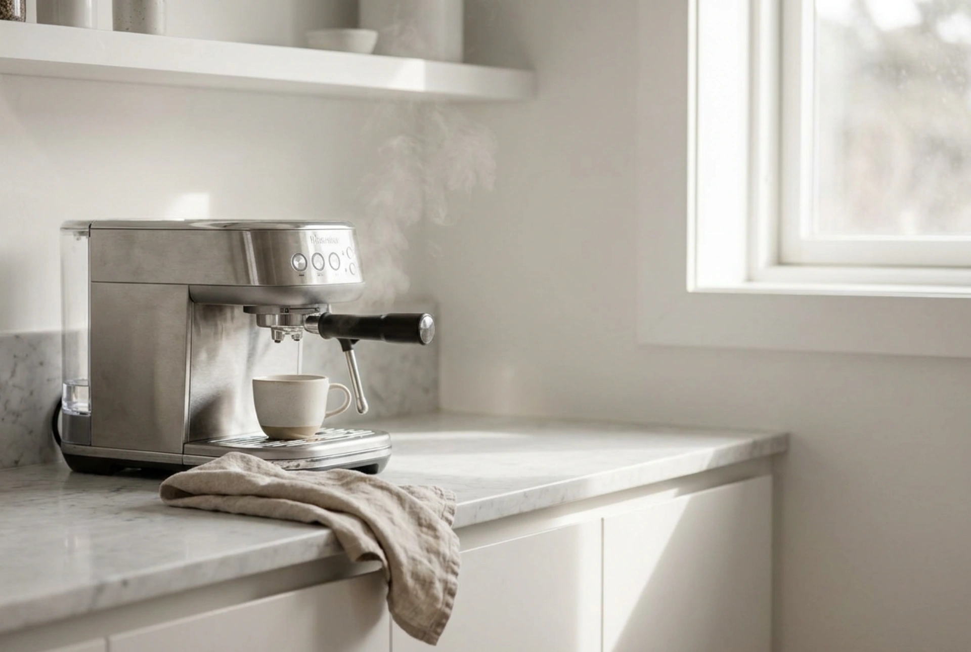 Sådan rengør du en kompakt espressomaskine i et lille køkken