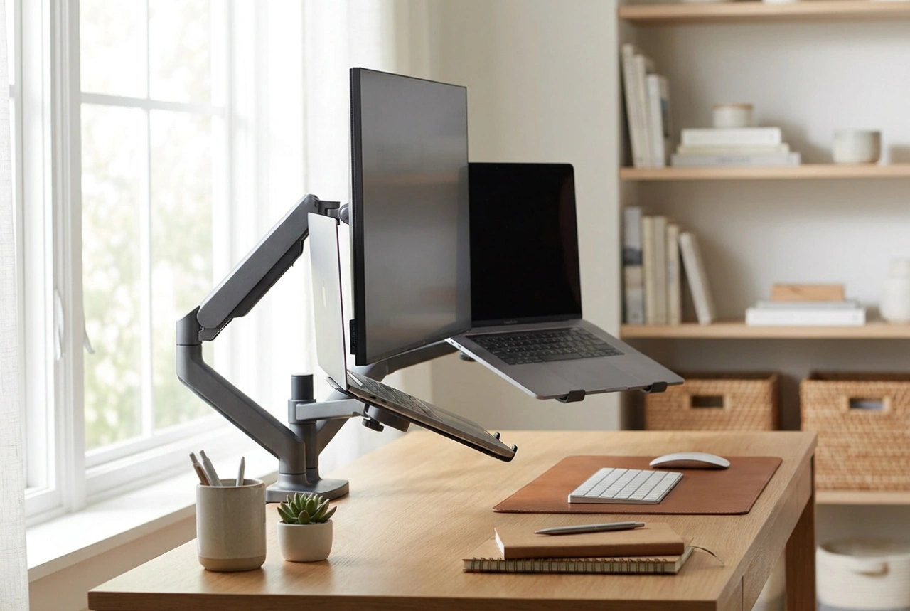 Effektiv ergonomi: Sådan indstiller du din skærm- og laptoparm korrekt