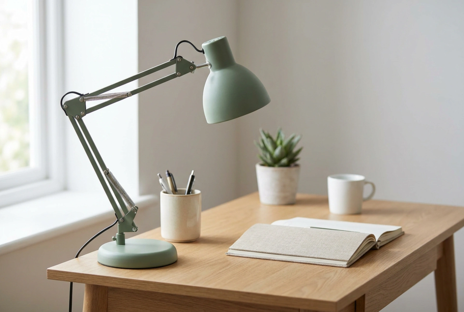 Sådan integrerer du en grøn skrivebordslampe i dit arbejdsområde