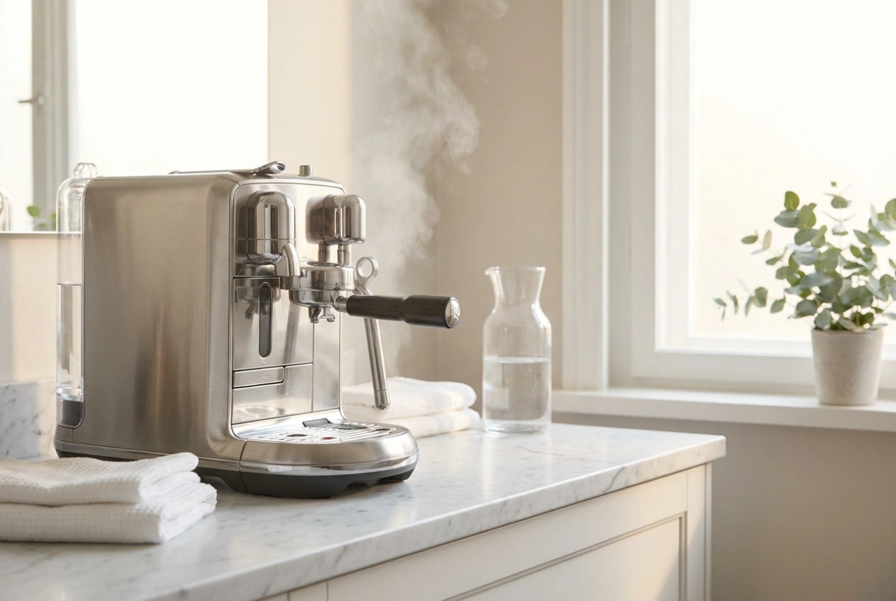 Sådan vedligeholder du en kompakt kaffemaskine med integreret kværn