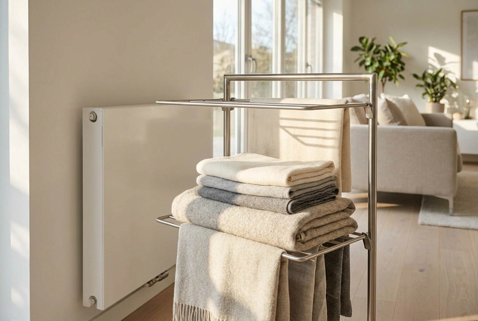 Tørrestativ til radiator og sikker tørring om vinteren