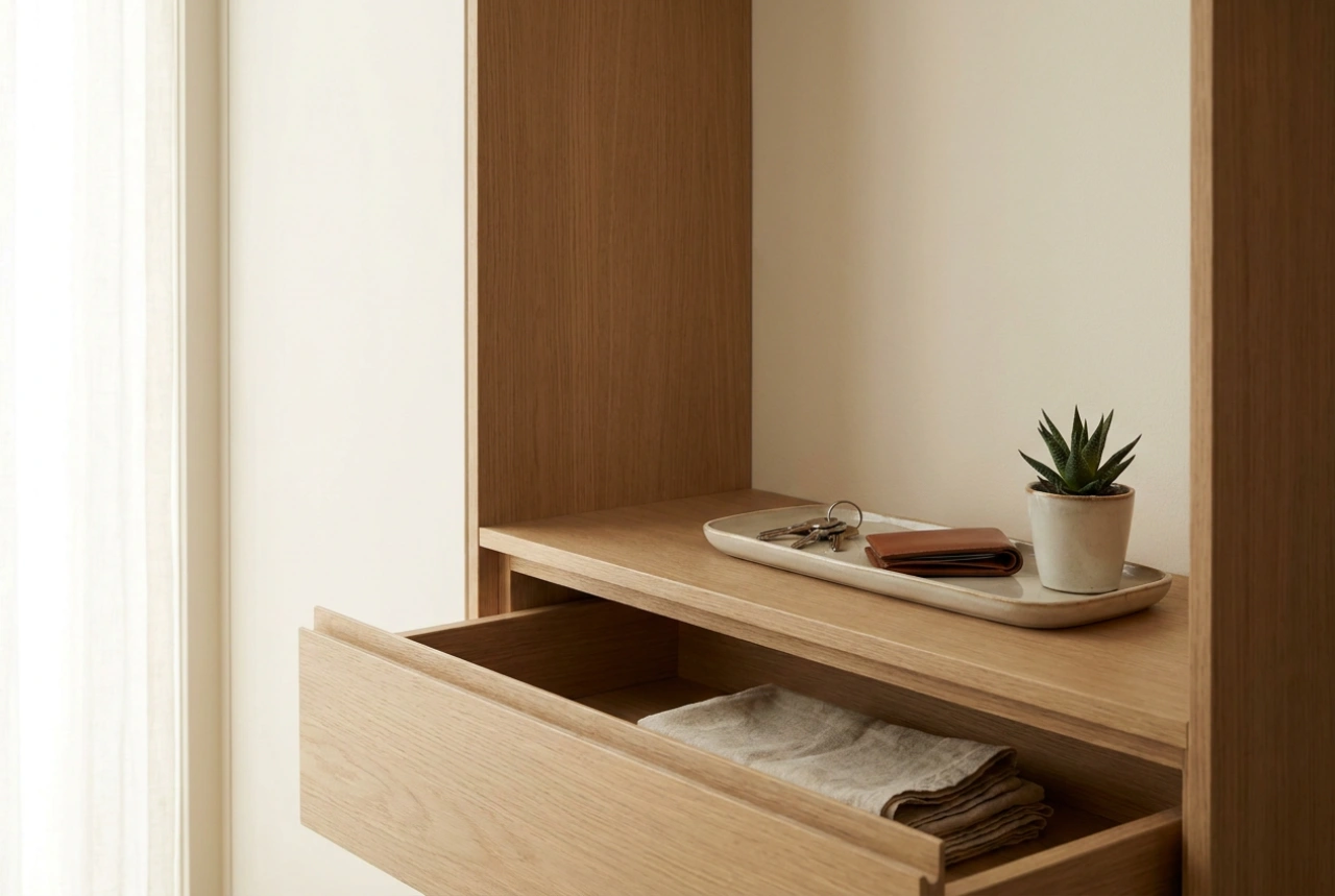 Hvordan man designer moderne entréskabe med plads til småting