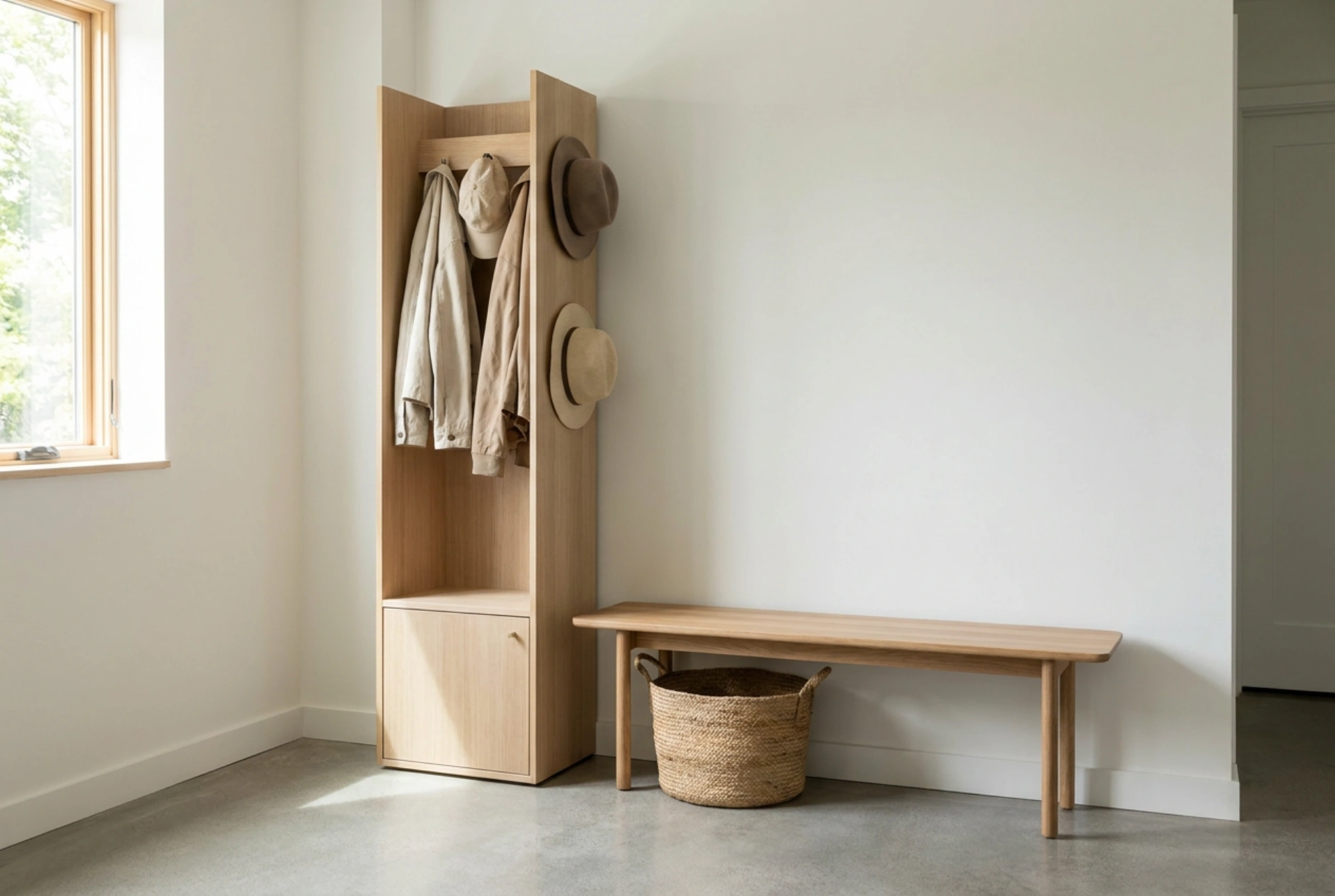 Sådan får du plads til en lille garderobe i entréen uden at miste komforten