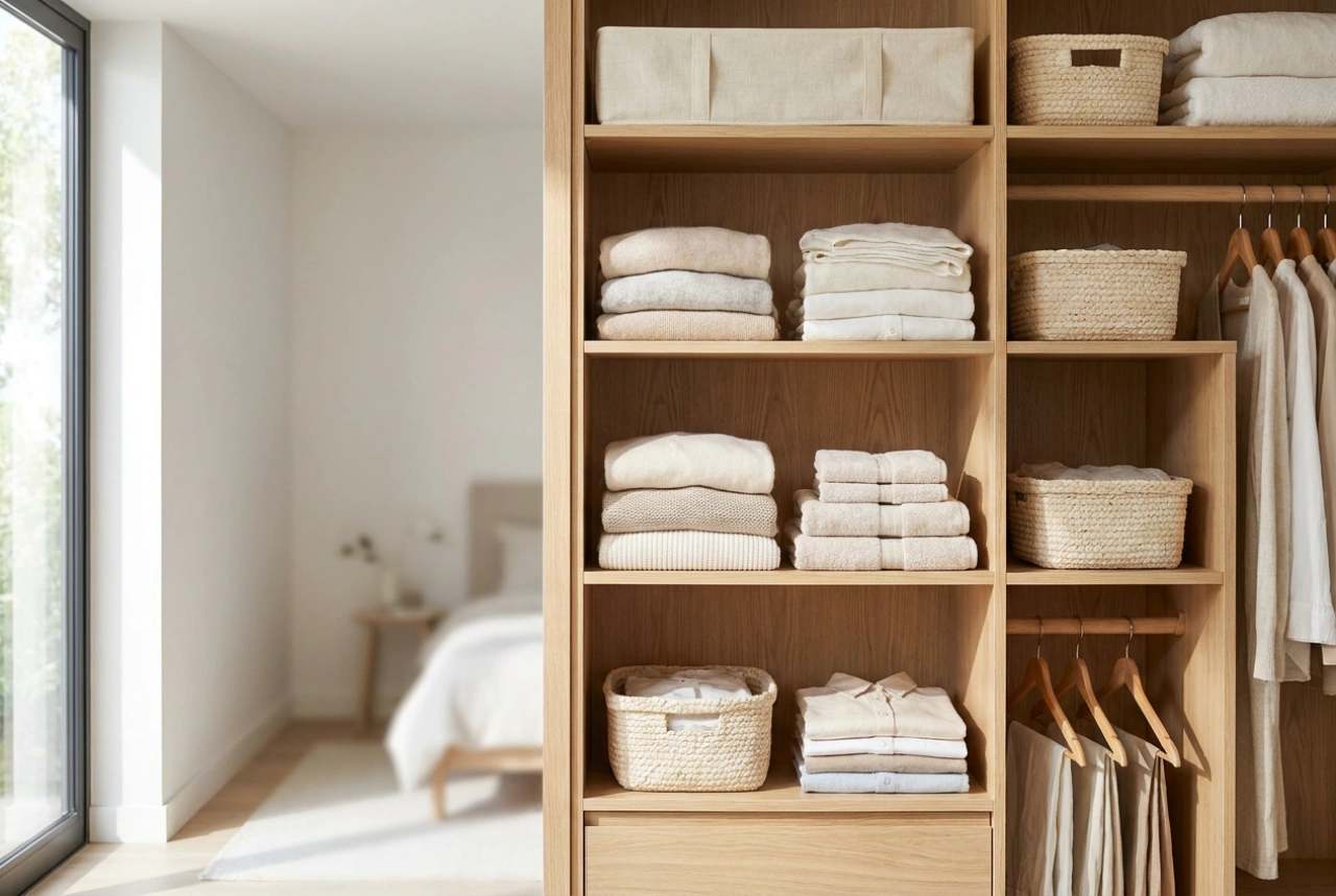 Rustik garderobe og praktisk organisering uden et tungt udtryk