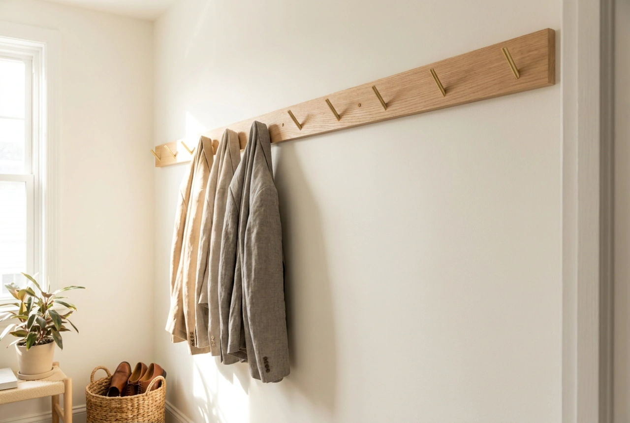 Garderobe til den lille entré: Maksimal plads på minimal vægplads
