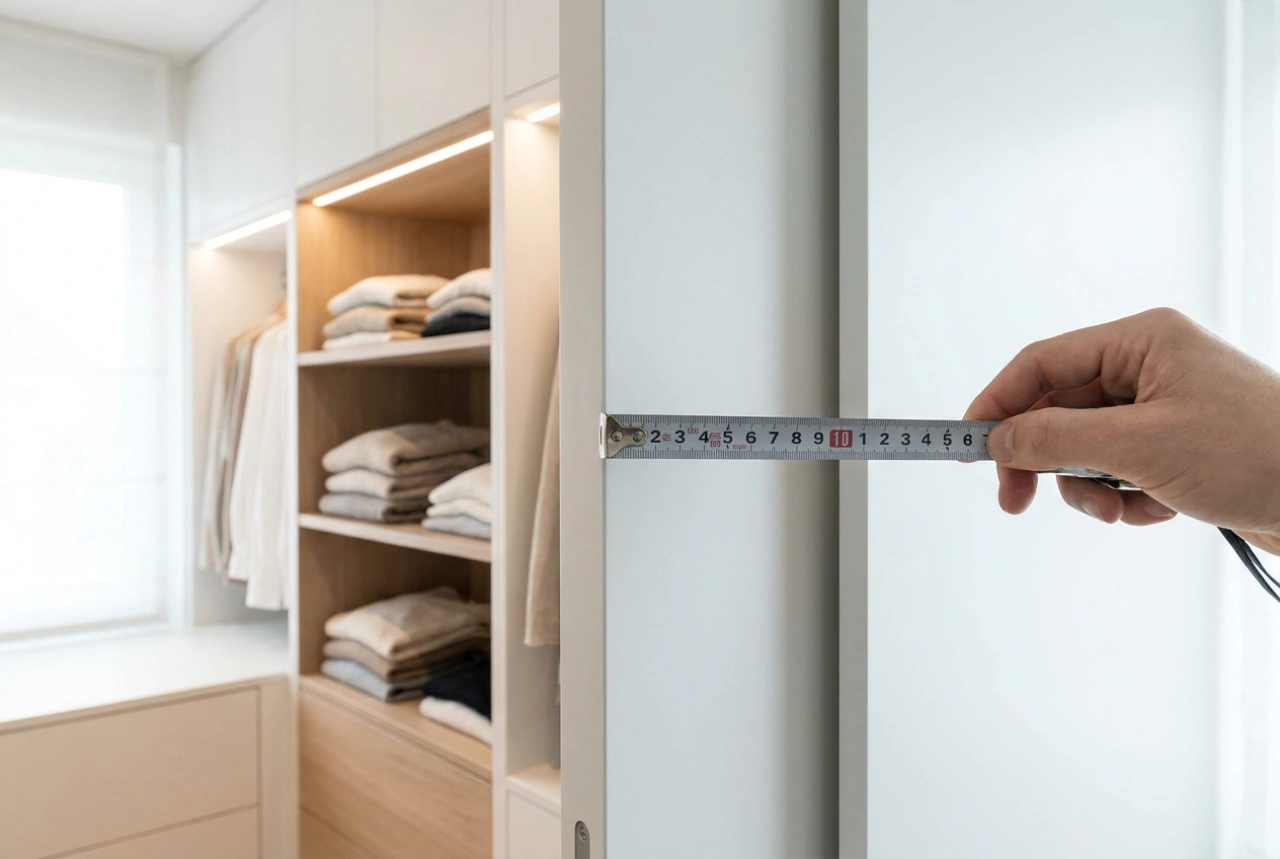 Sådan planlægger du skydelåger til din garderobe uden kollisioner
