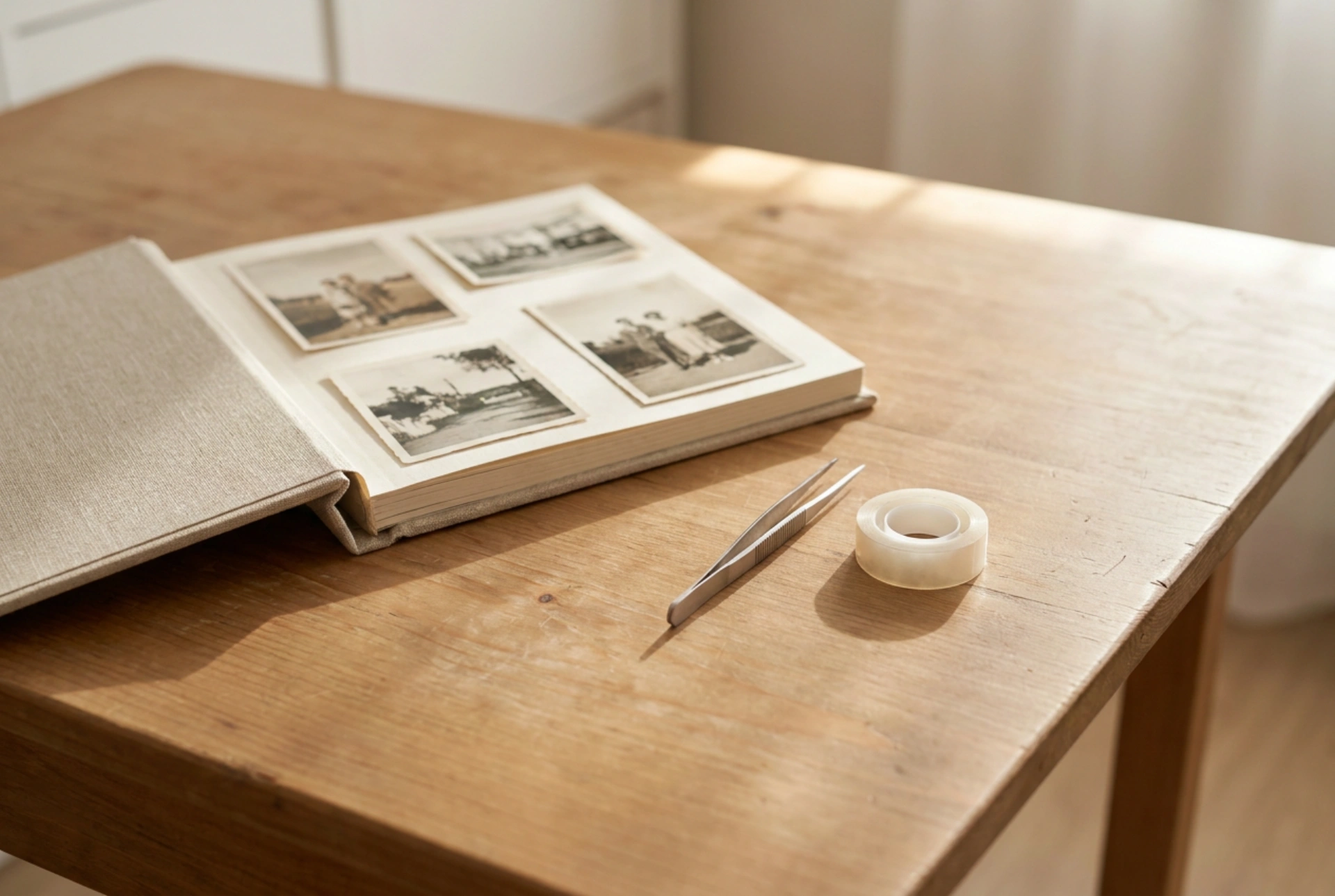 Gennemtestet metode til at arrangere billeder i et fotoalbum med indklæbning