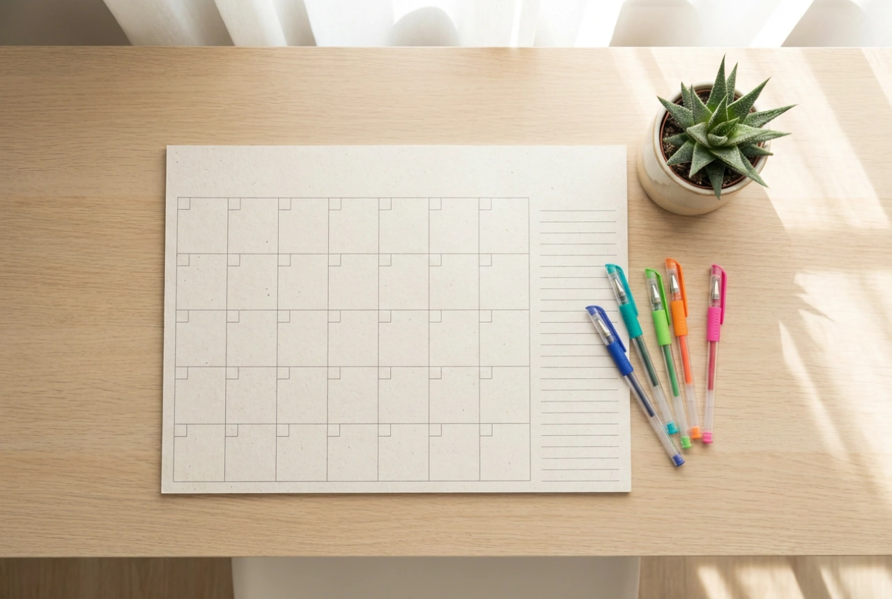 Sådan kombinerer du en vægkalender med personlige billeder og familiens tidsplan