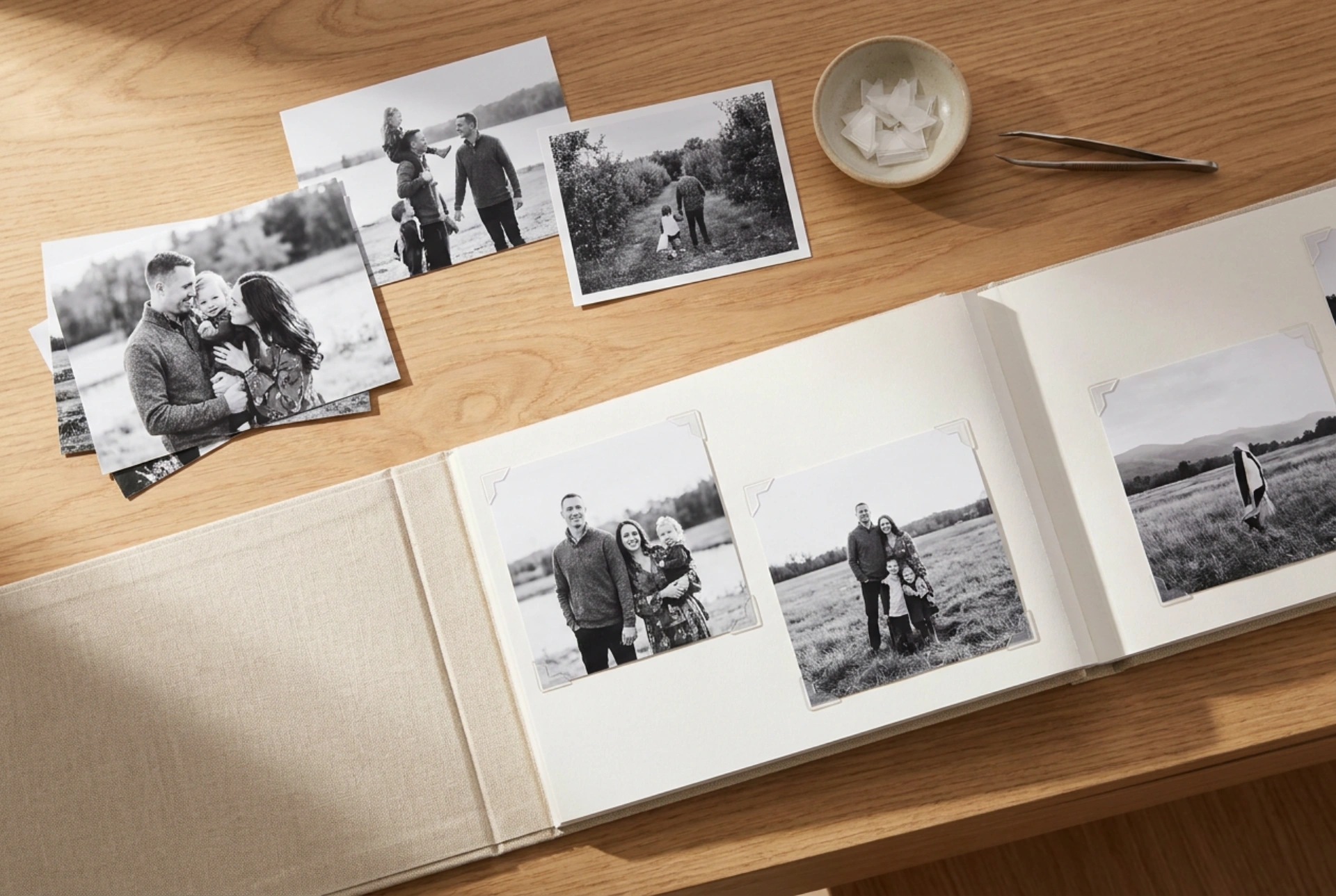 Sådan organiserer du dine feriebilleder kronologisk i et fysisk fotoalbum